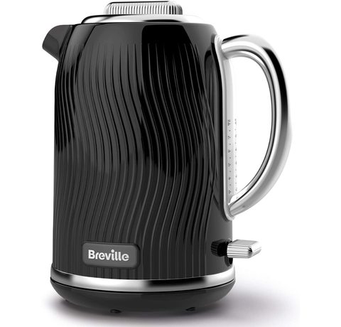 breville vkt092 flow electric kettle, 1.7 l, 3 kw fast boil, grey 220-240